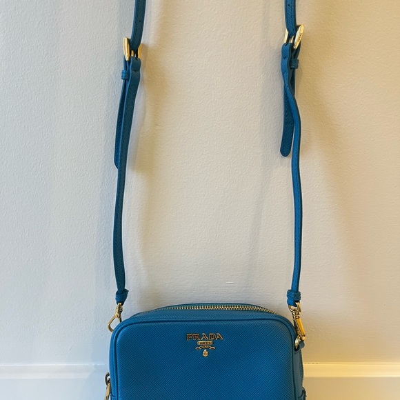 Cerulean / Turquoise blue PRADA mini crossbody - Picture 12 of 13